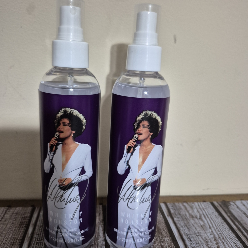 Whitney Houston Sheer Mist 8oz. Limited Edition Body Spray. Lot of 2